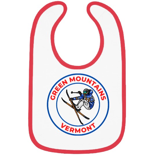 Retro Skiing in Green Mountains Vermont Souvenir Bibs