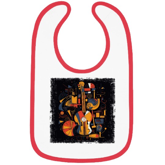 Abstract music instruments Bibs