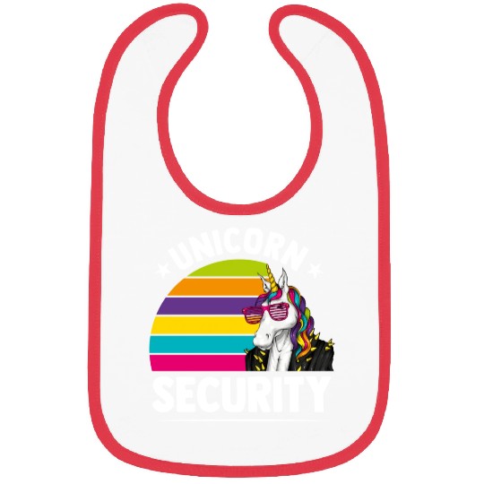 Unicorn Security Funny Unicorn Lover Mythical Bibs