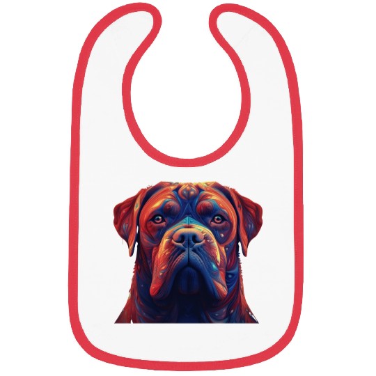 Psychedelic AI Dogue de Bordeaux Bibs