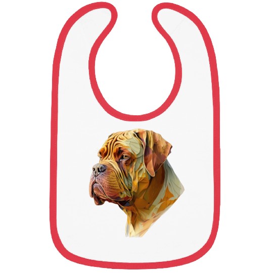 Abstract AI-Generated Dogue de Bordeaux Bibs