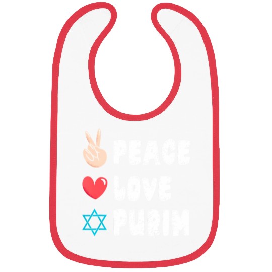 Peace Love Purim - Jewish Festival Bibs