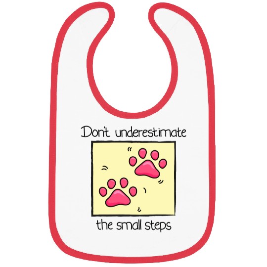 Dont Underestimate the Small Steps Cat Lover Bibs