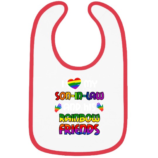 I Love My Son In Law And His Rainbow Friends Bibs