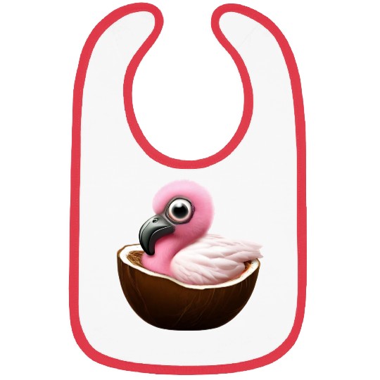 Coconut Flamingo Bibs