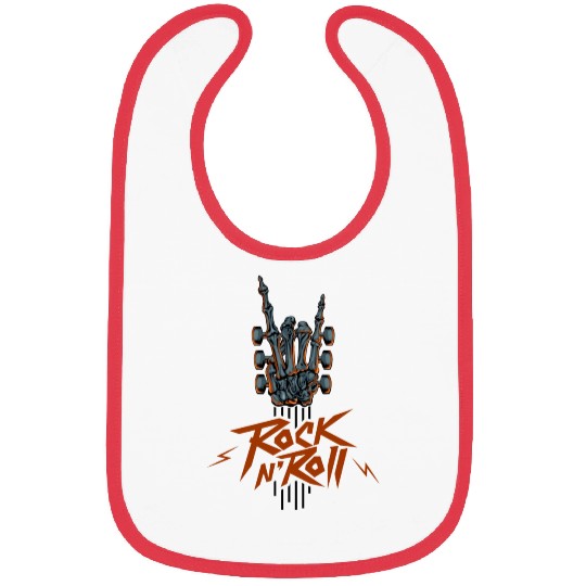 Guitar Neck Skeleton Hand Rock And Roll Guitar Bibs