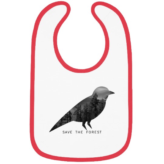 Bird Save the forest Bibs