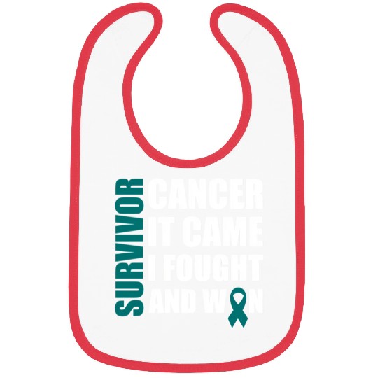 Ovarian Cancer Fight Cancer Ribbon Bibs