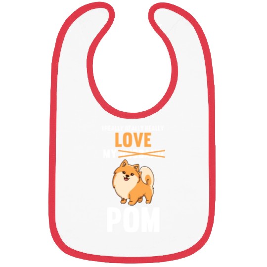 I Love My Husband Pomeranian Bibs