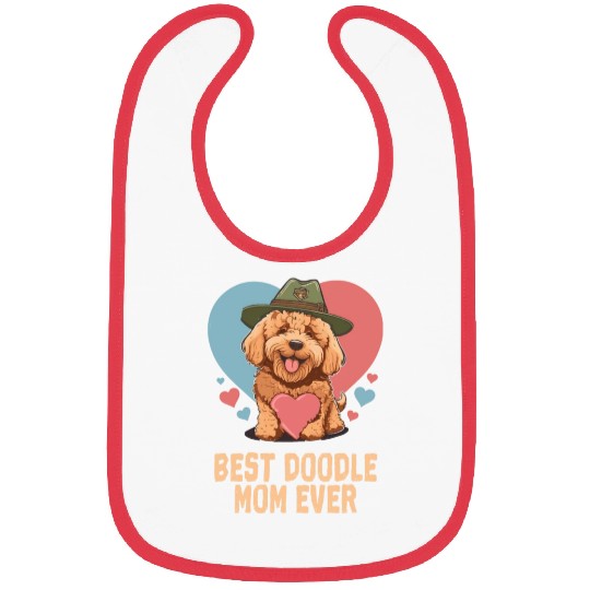 Best Doodle Mom Ever Goldendoodle Cute Dog Mom Bibs