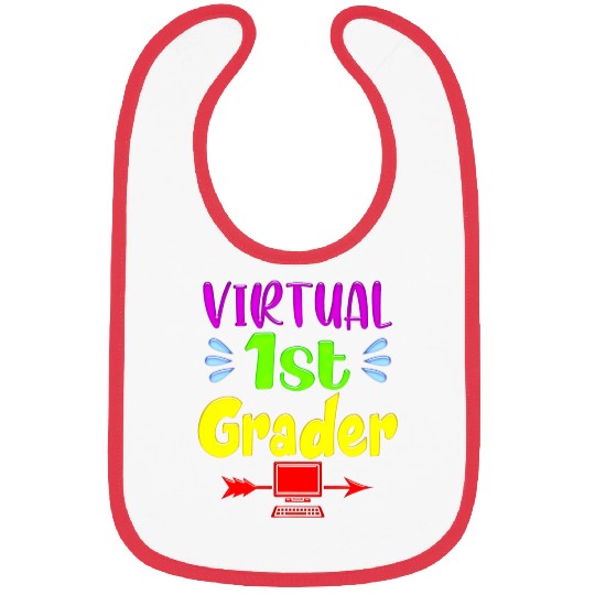 Virtual 1st grader Funny Back to School 2020 Teach Bibs