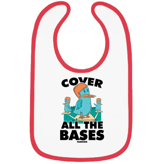 Baseball game with funny birds Bibs