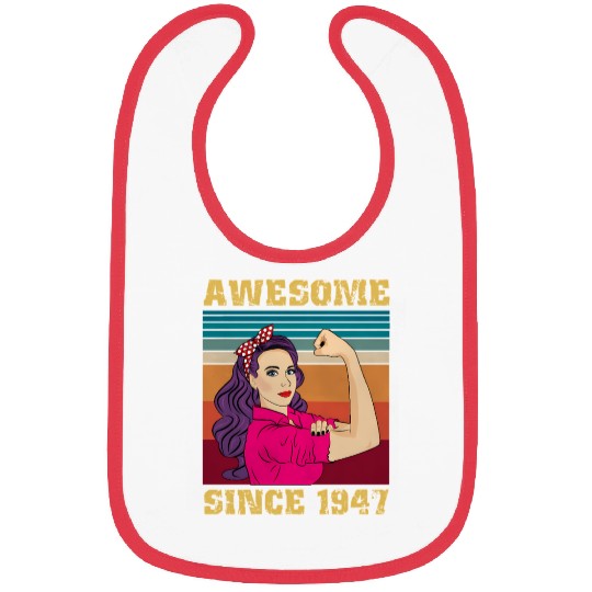 75 Awesome Since 1947 Bibs