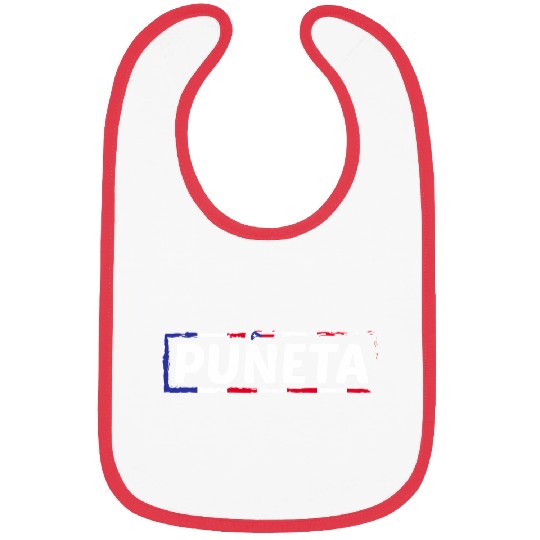 Patriotic Puerto Rico Puneta Flag Bibs