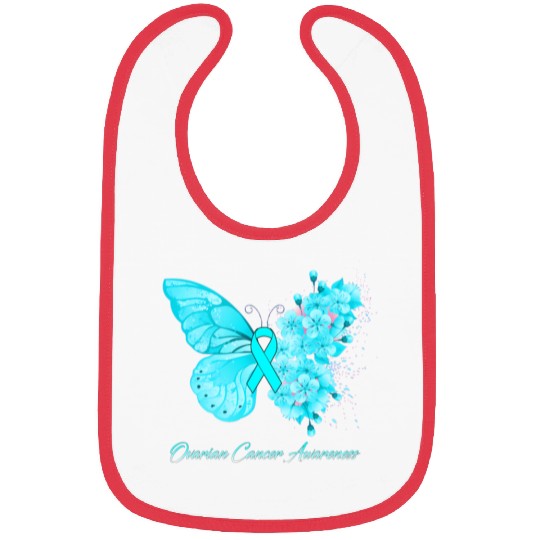 Ovarian Cancer Awareness Ribbon Teal Ovarian Cance Bibs