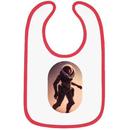 Astronaut Monkey Discovering Planet Mars 1 1 Bibs