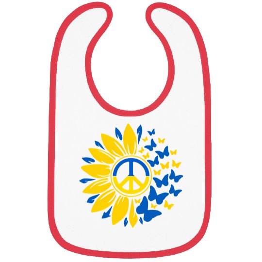 Sunflower Ukraine Ukrainian Flag Ukraine Flag Prid Bibs