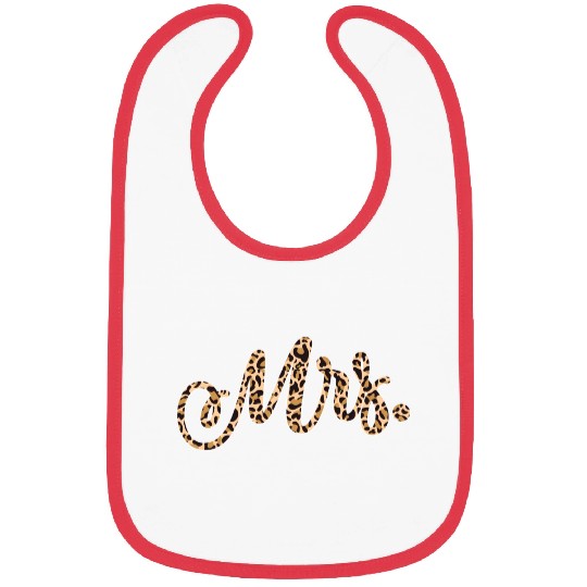 Bride Groom Mrs Leopard Print Wedding Bibs