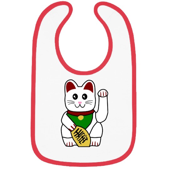 Cute Japanese Lucky Cat 1 Bibs