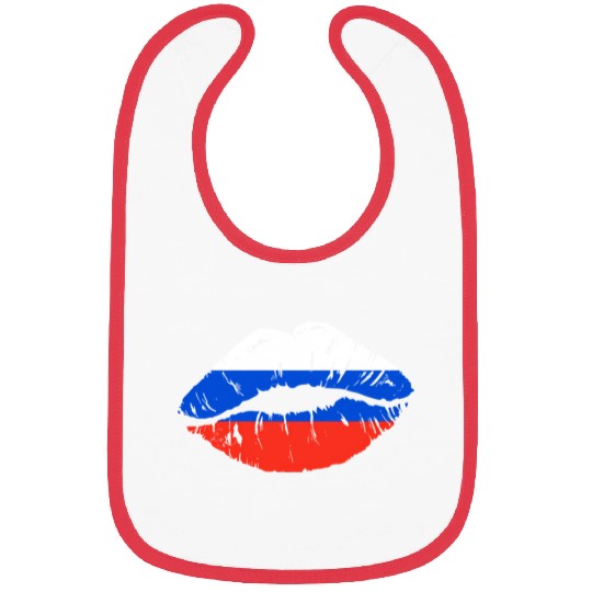 Russian Flag Lips For Russians Russia Bibs