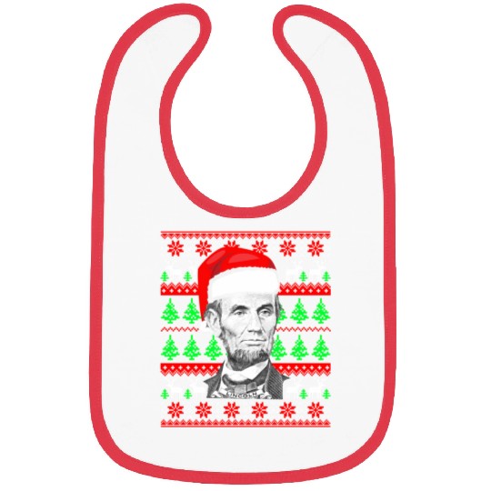 Abraham Lincoln Santa Ugly Bibs