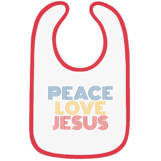 Peace Love Jesus Cool Christian Rock Music Festiva Bibs