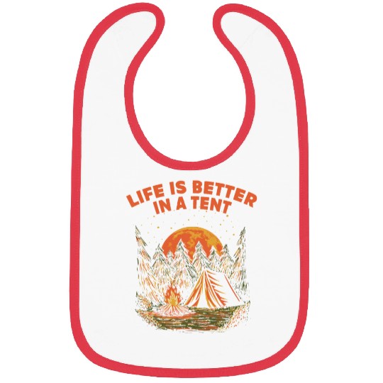 Life Is Better in a Tent Camping Wildlife Camper O Bibs