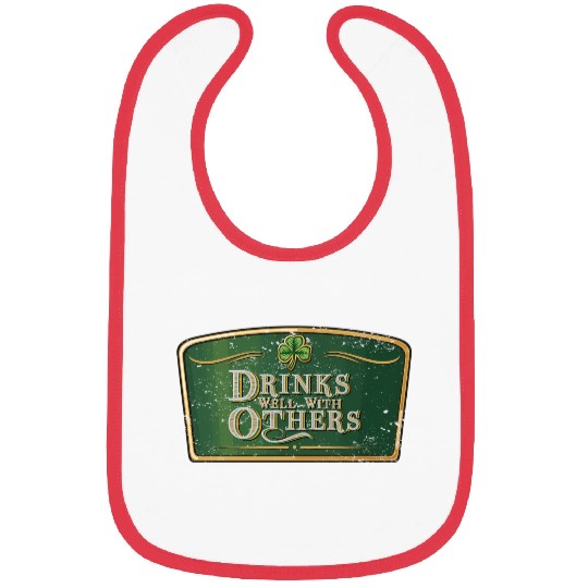 Drin Well With Others - St Patrick'S Day Beer Labe Bibs