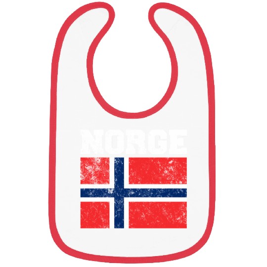 Norge Flag Norwegian Flag Bibs