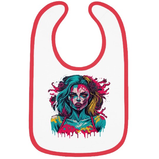 Zombie Girl Bibs