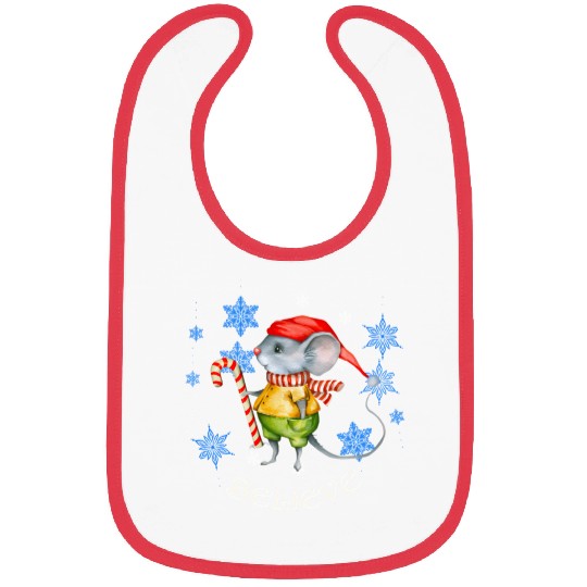 Mouse With Candy Cane And Bibs