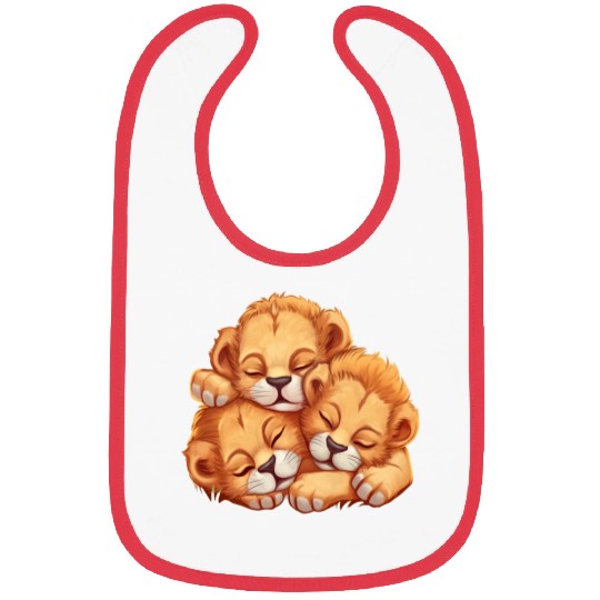 Sleeping lion cubs Bibs