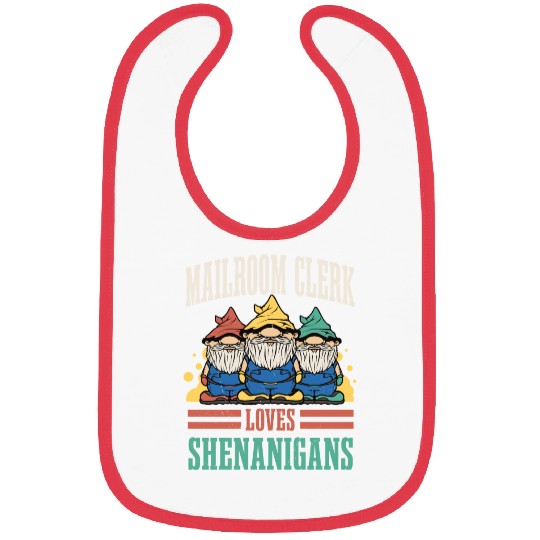 Mailroom Clerk Loves Shenanigans St. Patrick's Day Bibs