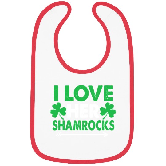 I Love Her Shamrocks - St Patricks Day Matching Co Bibs