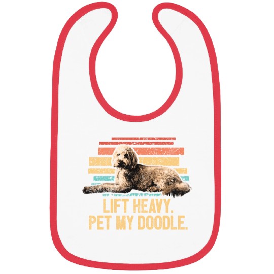 Pet My Doodle Retro Goldendoodle Dog Dad Doodle Bibs