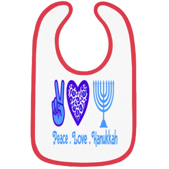 Peace Love Hanukkah 2021 Jewish Menorah Hanukkah C Bibs