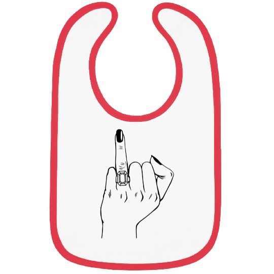 Finger Diamond Ring Wedding Honeymoon Bibs