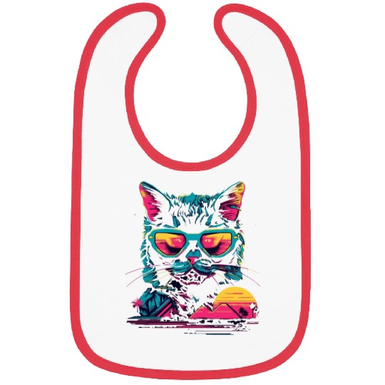 Cool Cat Ever Bibs