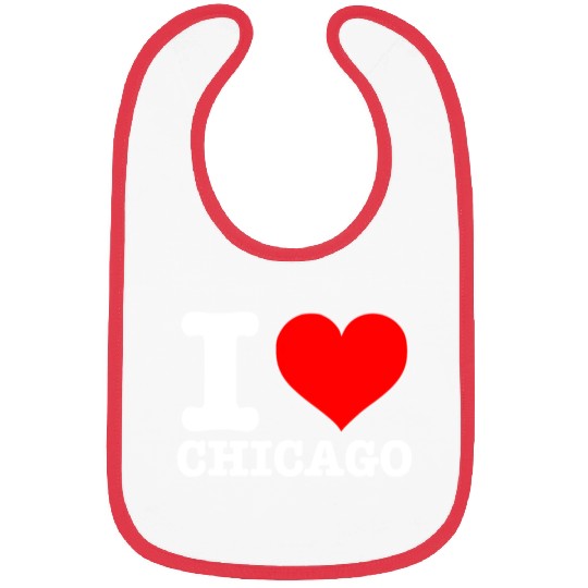 Chicago - I Heart Chicago - I Love Chicago Bibs