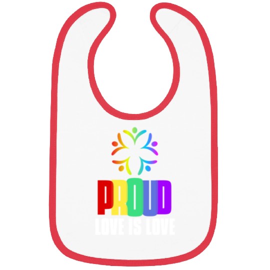 Love is Love Bibs LGBTQ Pride Rainbow Flag Proud