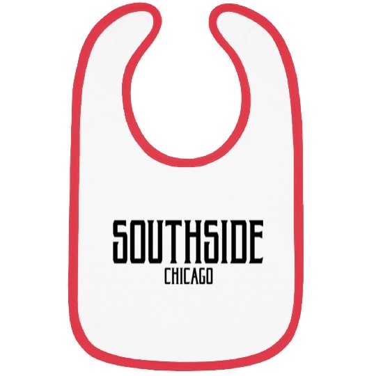 Southside Chicago Text Gray With Black Print Bibs