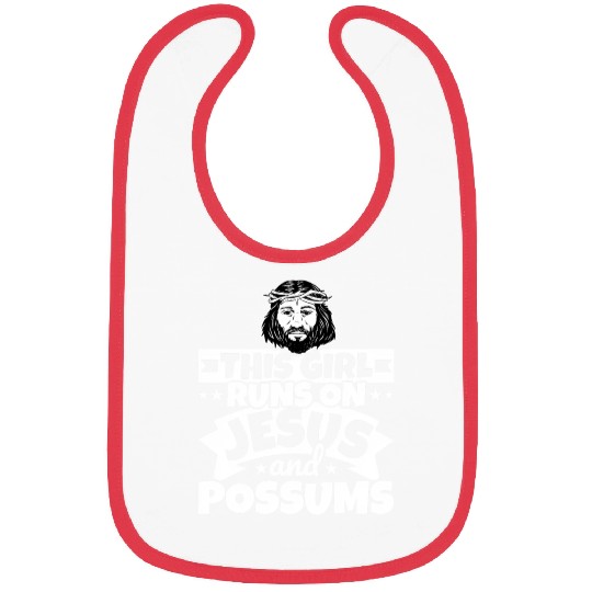 Runs On Jesus And Possums Bibs