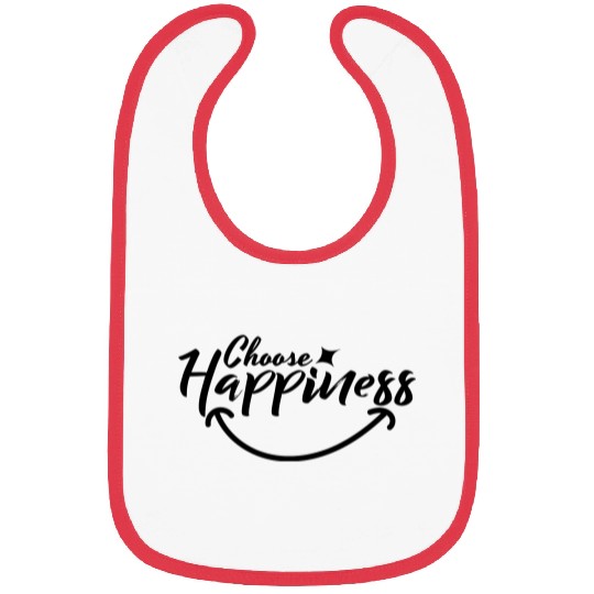 Choose Happiness Positive Affirmation Typography Bibs