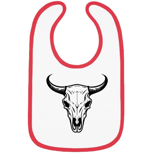 Cow Skull Boho Bibs