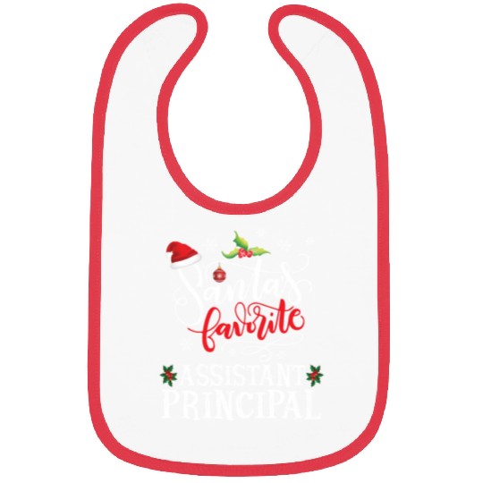 Santa'S Favorite Assistant Principal Party Bibs
