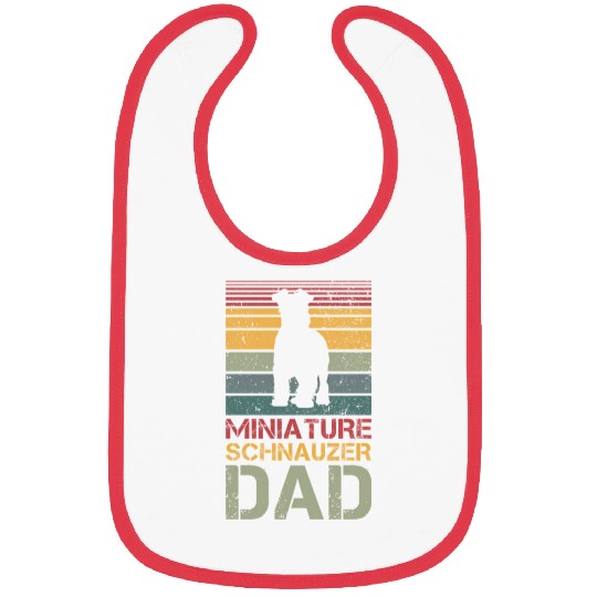 Miniauture Schnauzer Dad Miniature Schnauzer Dog Bibs