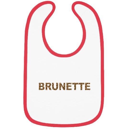 Brunette Leopard Print Bold Text Bibs