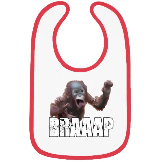 Braaap Monkey Face Riding A Motocross Bibs