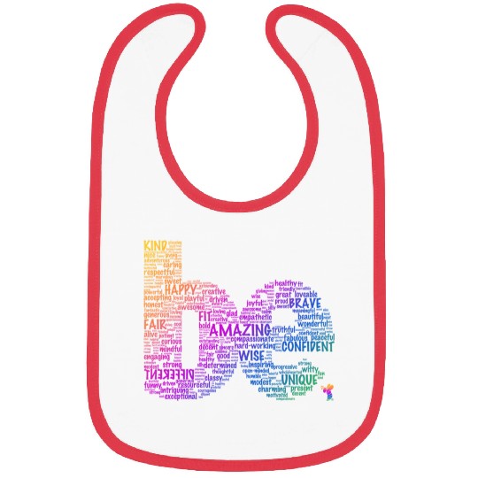 Inring Positive Word Be Colorful Letter Bibs
