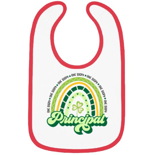 Boho Rainbow Shamrock One Lucky Principal St Bibs